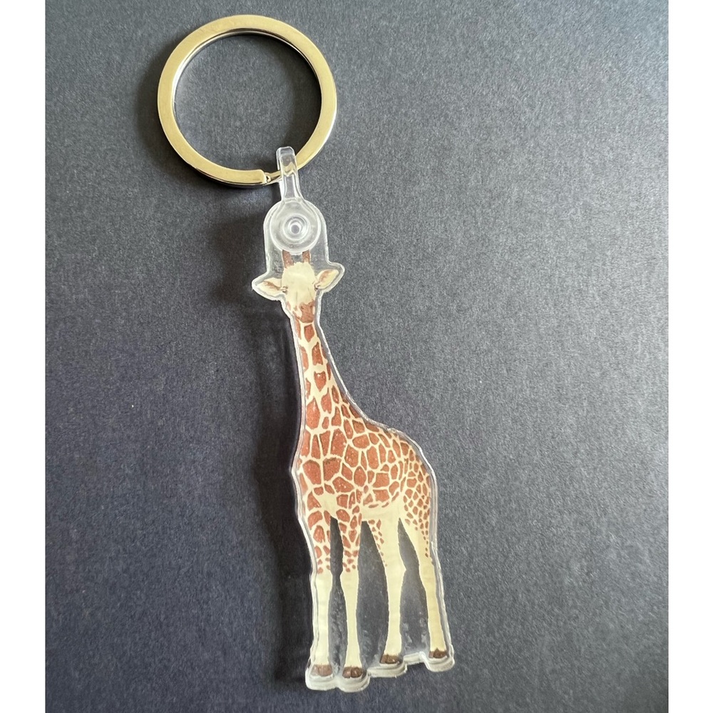 Giraffe Silicone Keychain